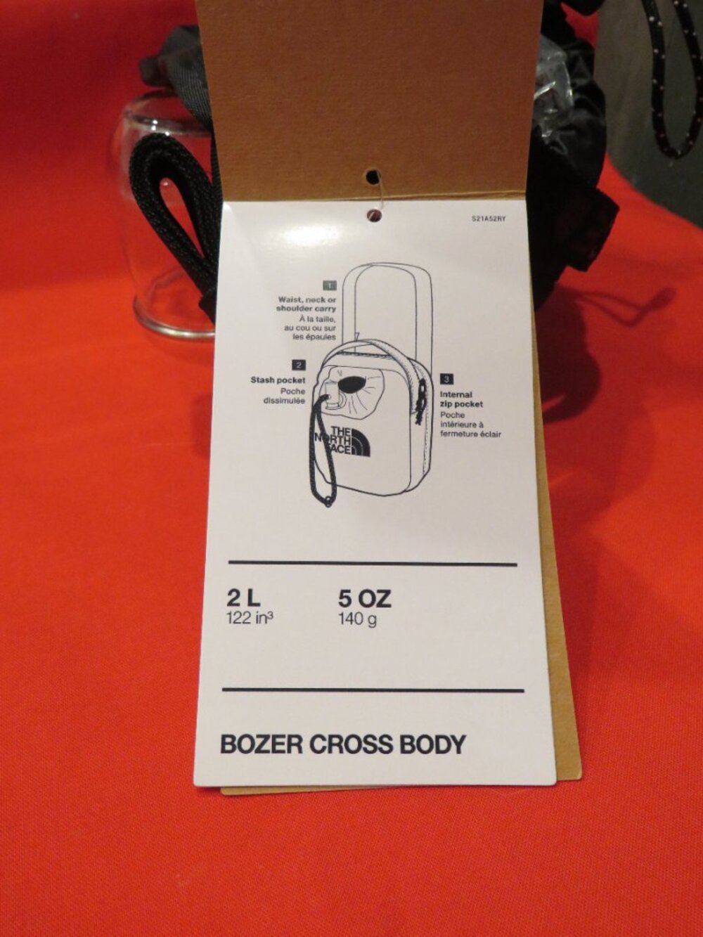 NWT The North Face Bozer Pouch L Black Crossbody Shoulder Bag - Picture 6 of 8